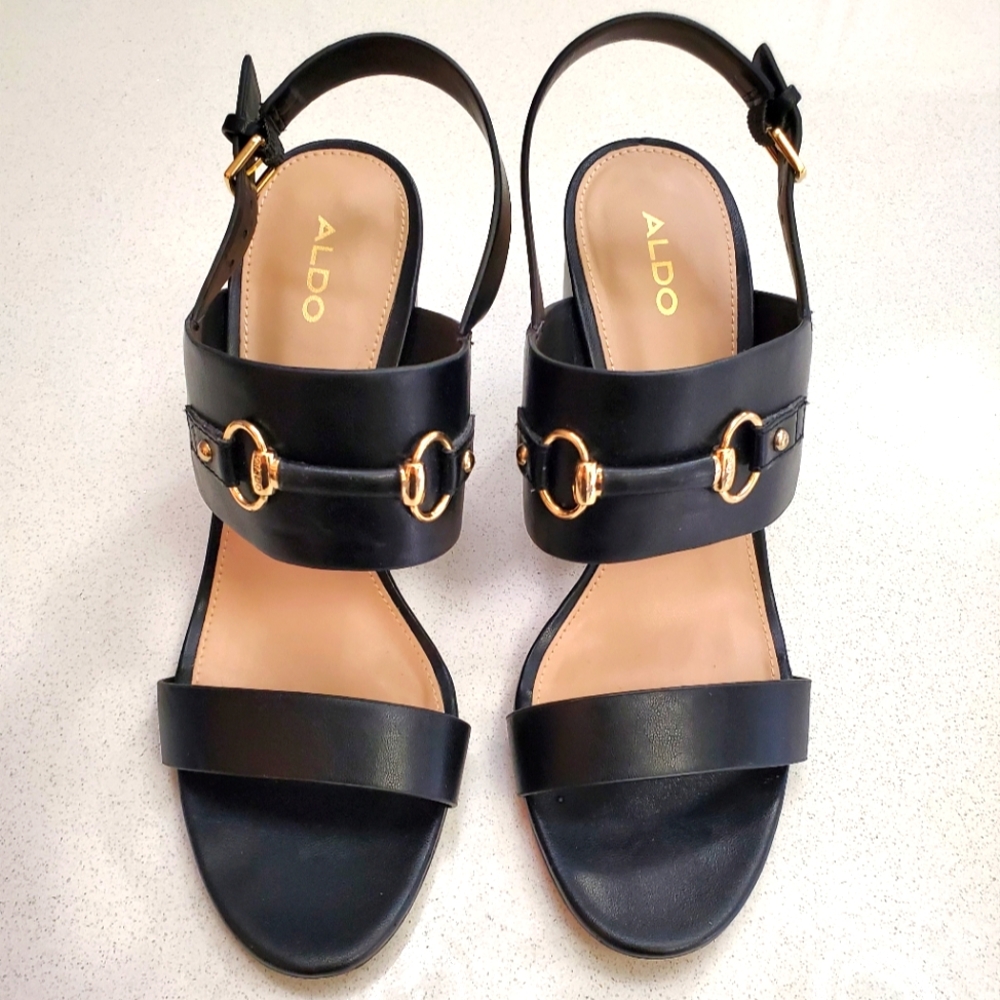 ALDO Leather Stacked heel shoes Size 10